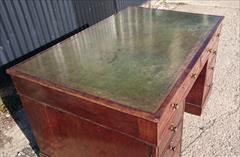 1803201919th Century Antique Pedestal Desk 35¾ d 54¼ w 30 h kneehole 22w 24h _7.JPG